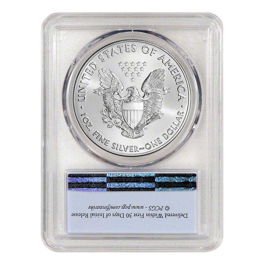 2016 $1 American Silver Eagle MS70 PCGS First Strike 30th Anniversary