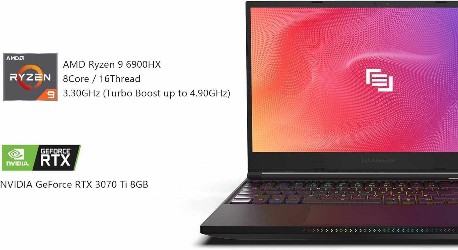 MAINGEAR Vector Pro 2 (2022) 17.3 inch RTX 3080 Ti Gaming Laptop, Intel Core i9-12900H Processor, NVIDIA GeForce RTX 3080 Ti 16GB GPU, 17.3 inch 240Hz QHD Display 64GB DDR5 RAM 2TB NVMe SSD Win 11 Pro