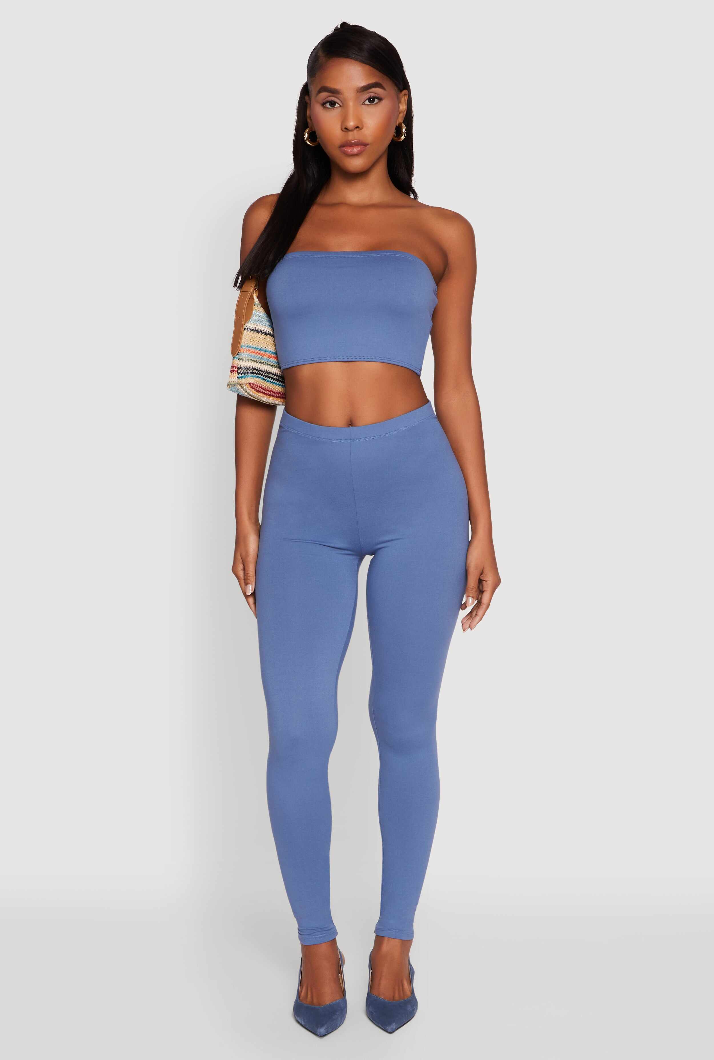 Trendy Solid Cropped Bandeau Top