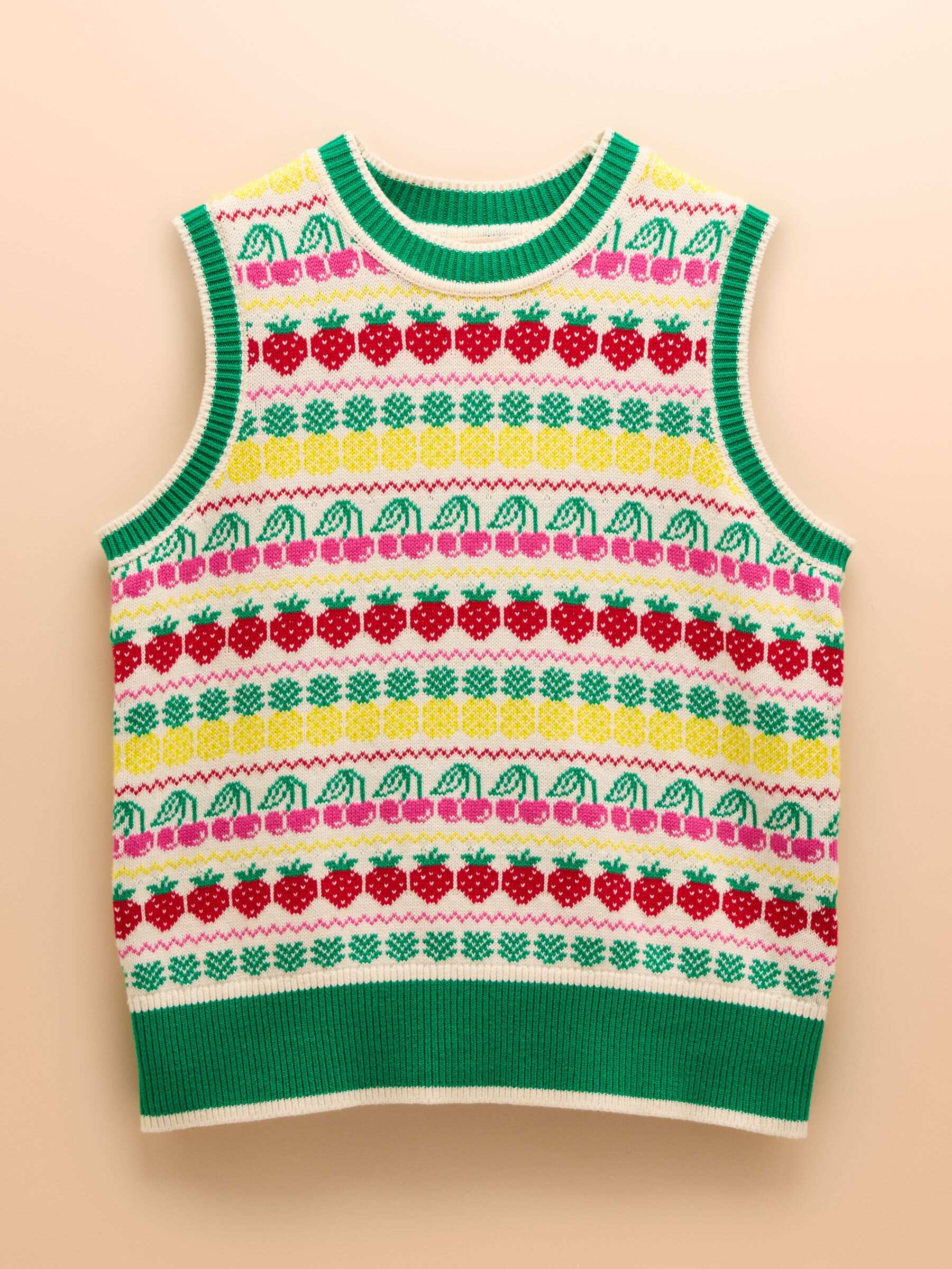 Fruity Multi Knitted Cotton Vest