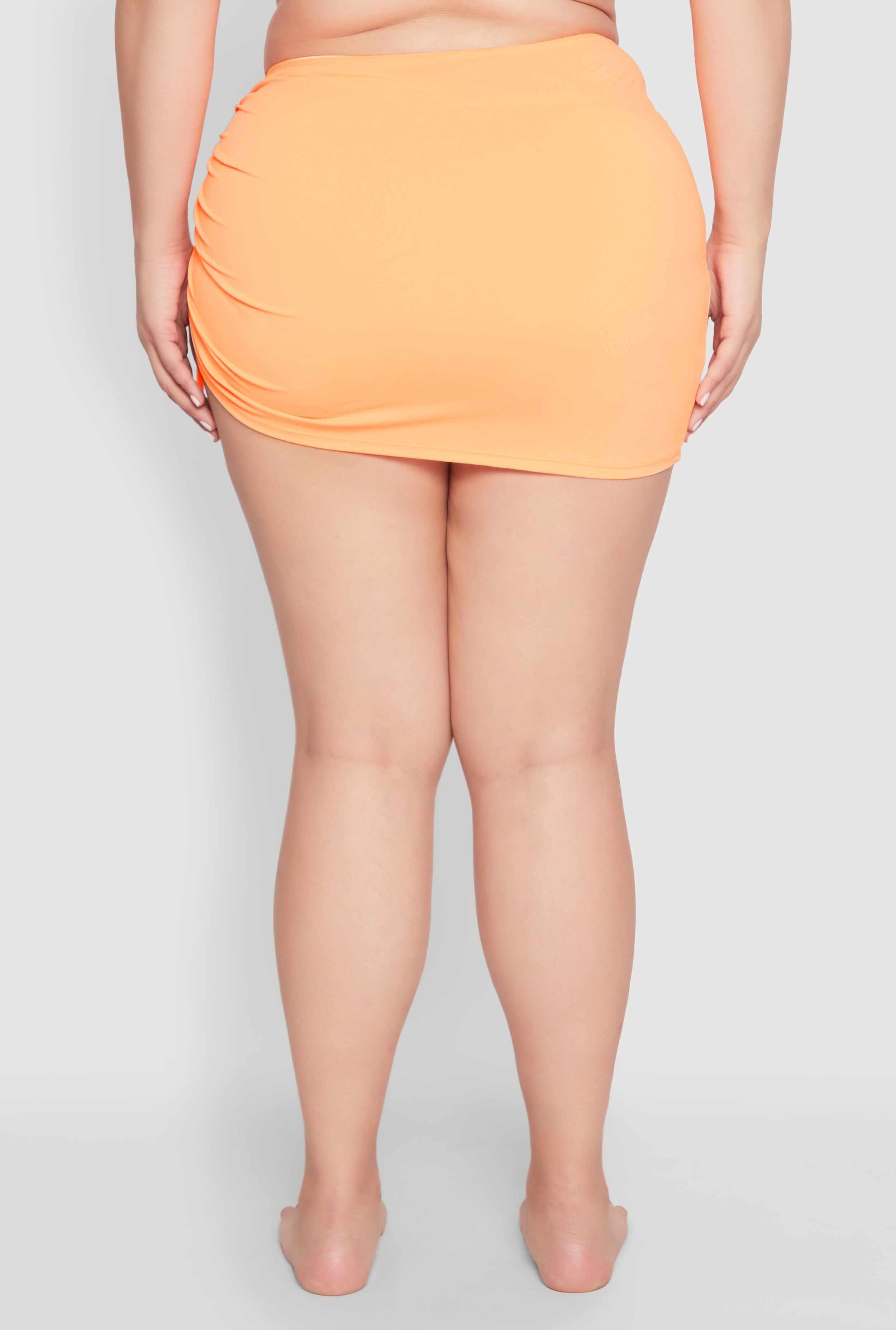 Plus Size Side Ruched Sarong Cover Up