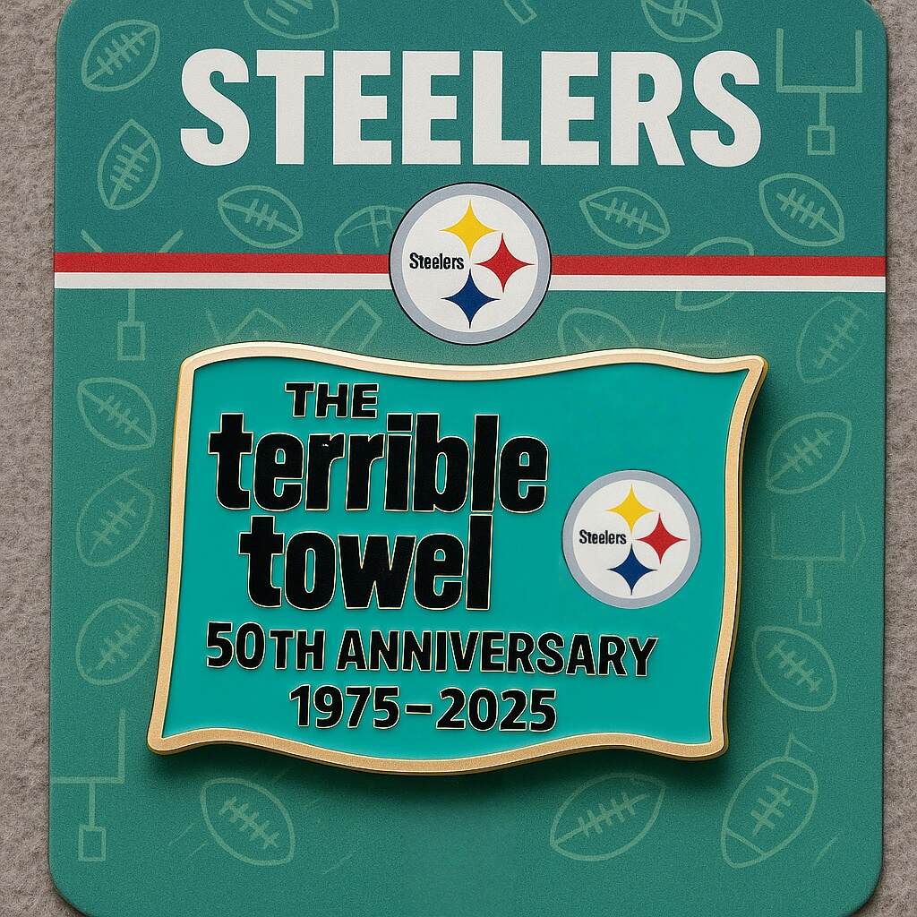 Terrible Towel 50th Anniversary Badge