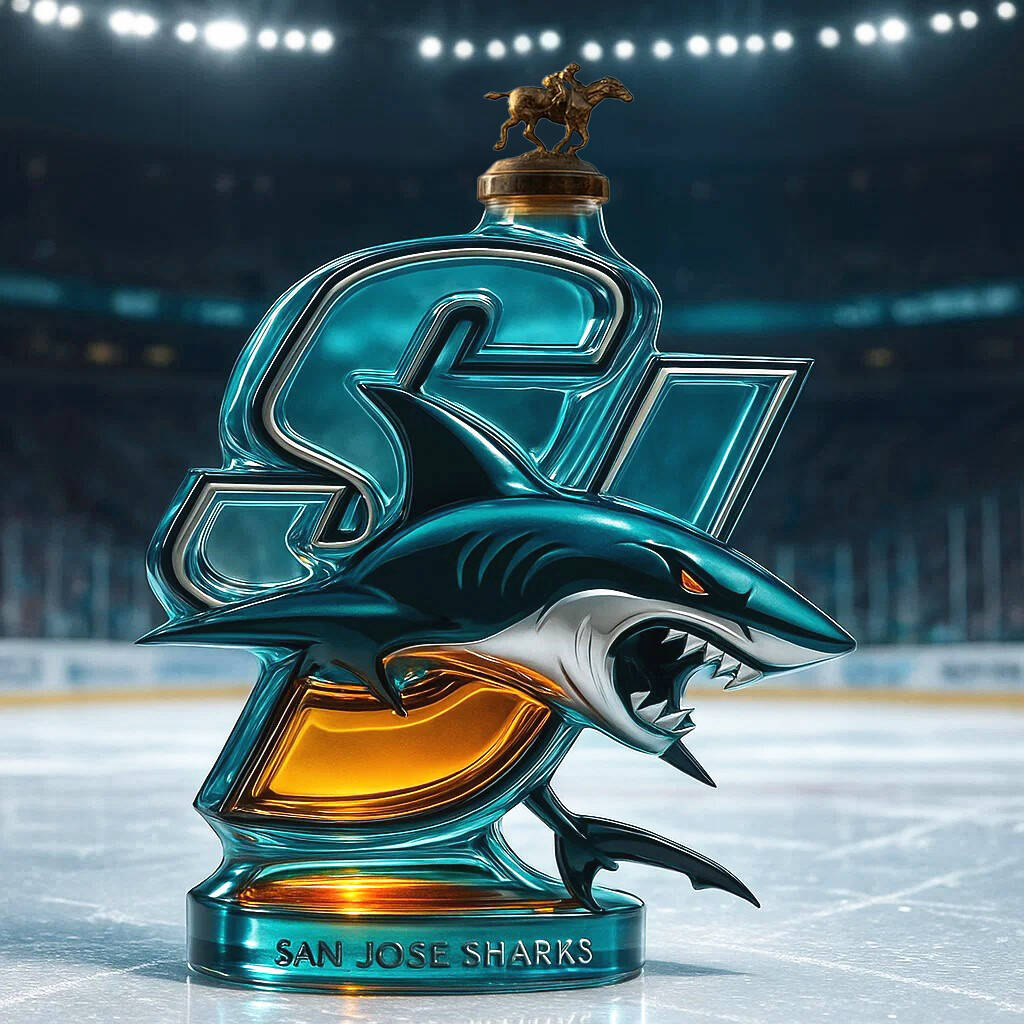 San Jose Sharks Whiskey Bottle