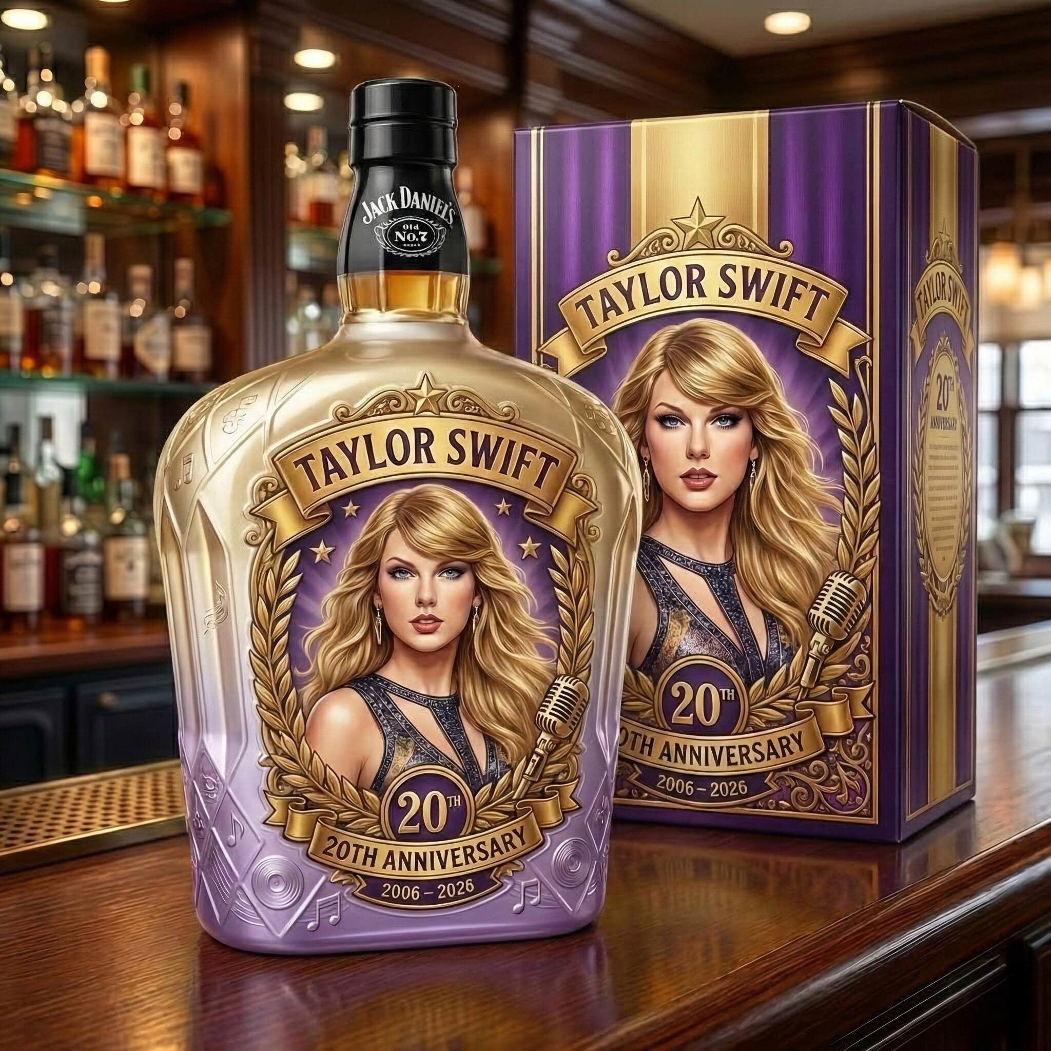Taylor Swift 20th Anniversary Edition Whiskey Bottle