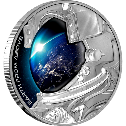 2022 EARTH FROM ABOVE 1 Oz Silver Coin 1$ Niue
