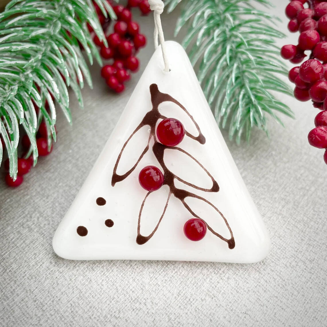 WINTER-Fused Glass Ornament Series