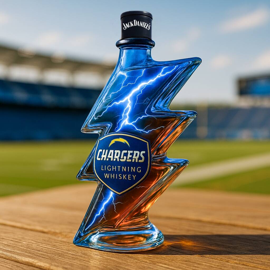 Los Angeles Chargers Whiskey Bottle