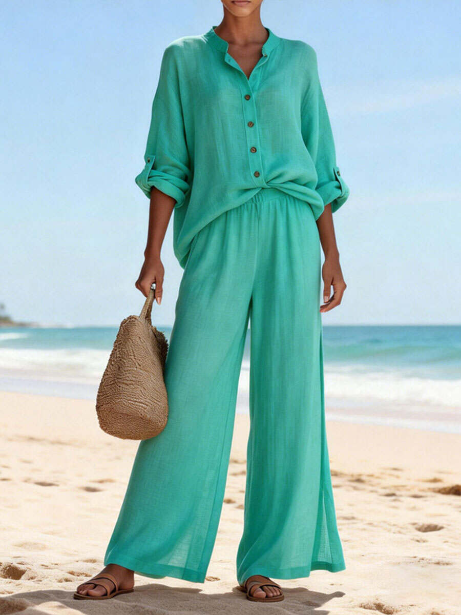 🔥Summer Arrivals🌟Casual And Cozy Minimalist Linen Two-piece Set