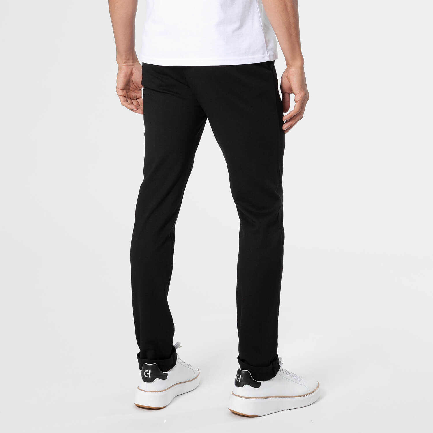 Black Slim Comfort Knit Chino Pant
