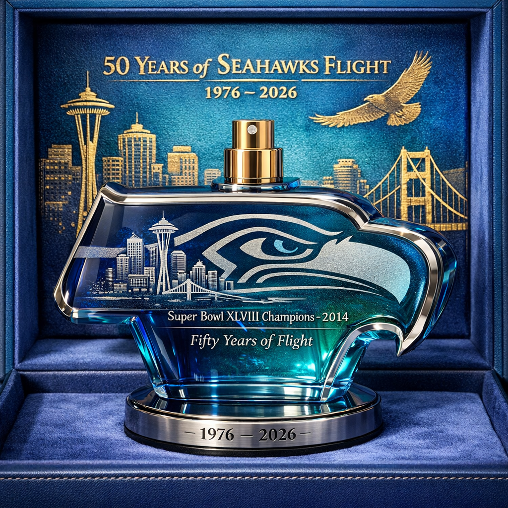 Seattle Seahawks 50th Anniversary Perfume Bottle