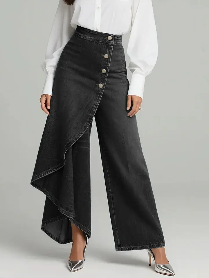🔥Summer Arrivals🌟Women's High-waisted Relaxed Fit Wide-leg Jeans With A Stylish Design