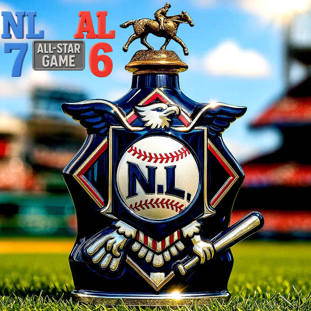 MLB All-Star Game Whiskey Bottle