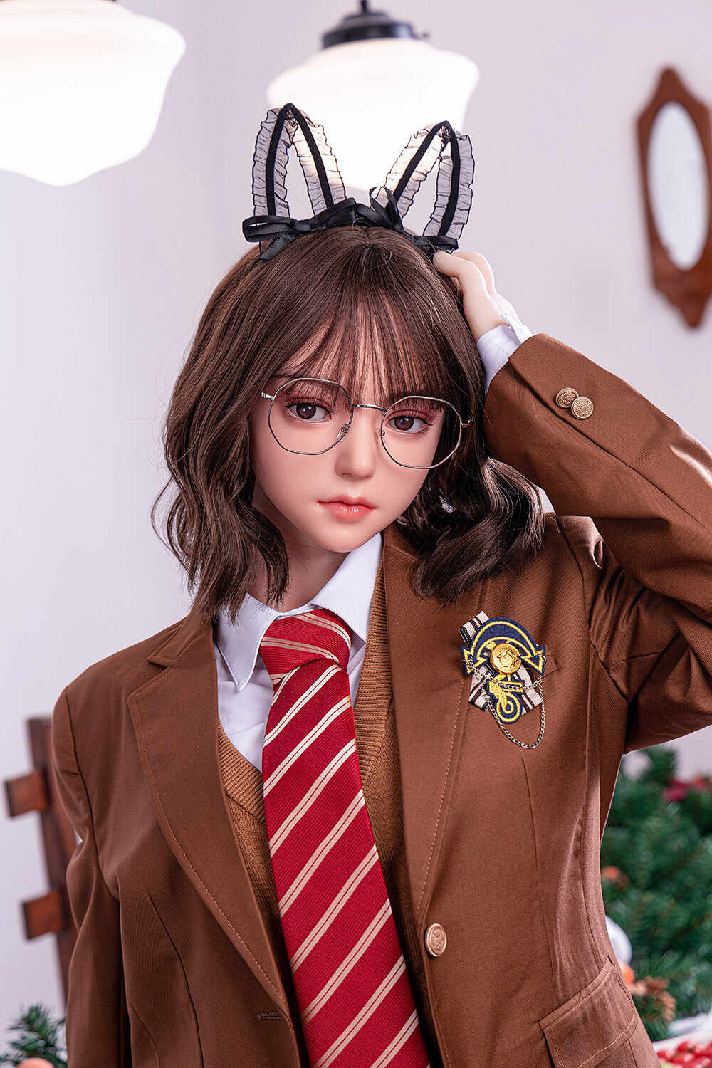 Euphemia 5ft34/ 163cm #66 Head Full Silicone Japanese Uniform Realistic Sex Doll