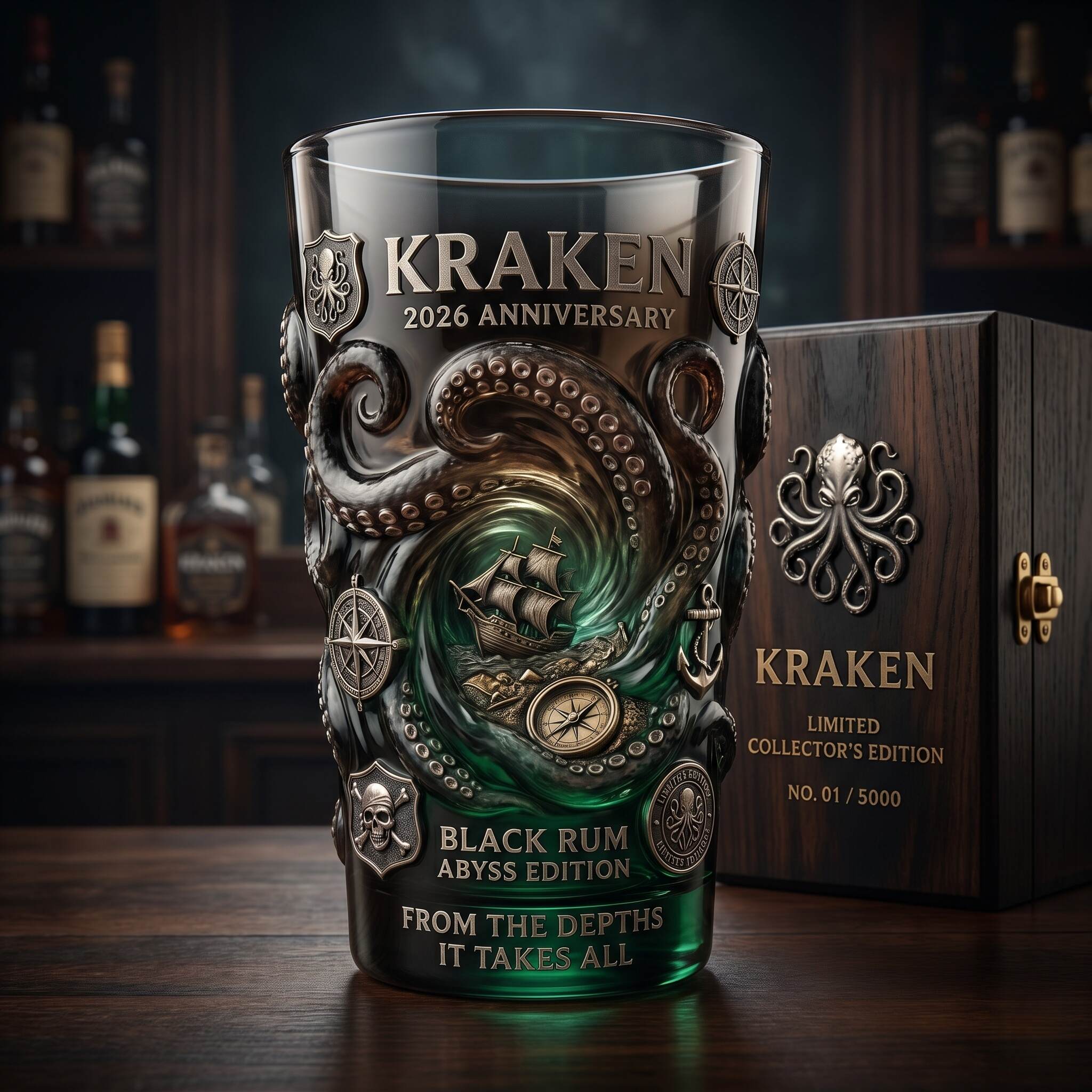 Kraken 2026 Anniversary Collector's Glass