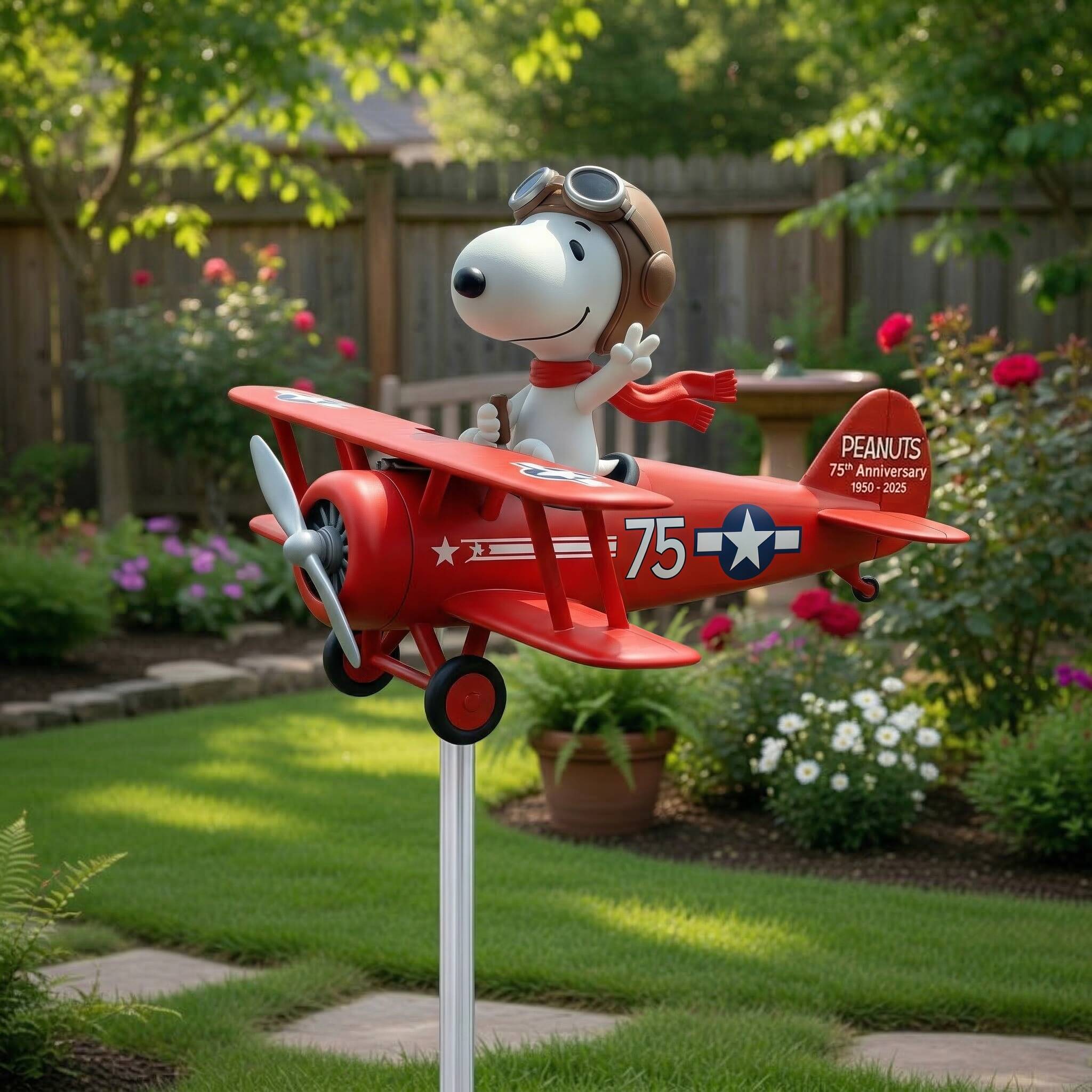 Peanuts 75th Anniversary Garden Wind Spinner