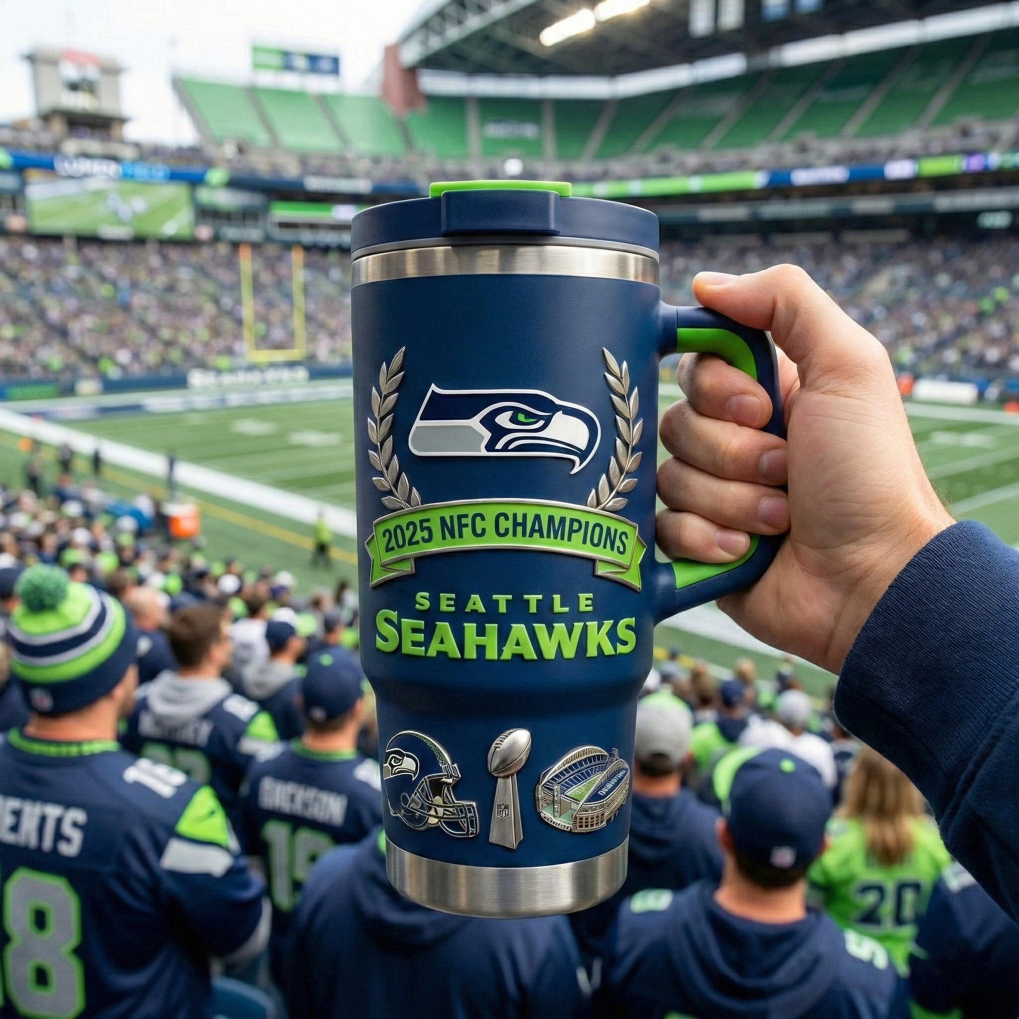 Seattle Seahawks 2025 NFC Champions Tumbler