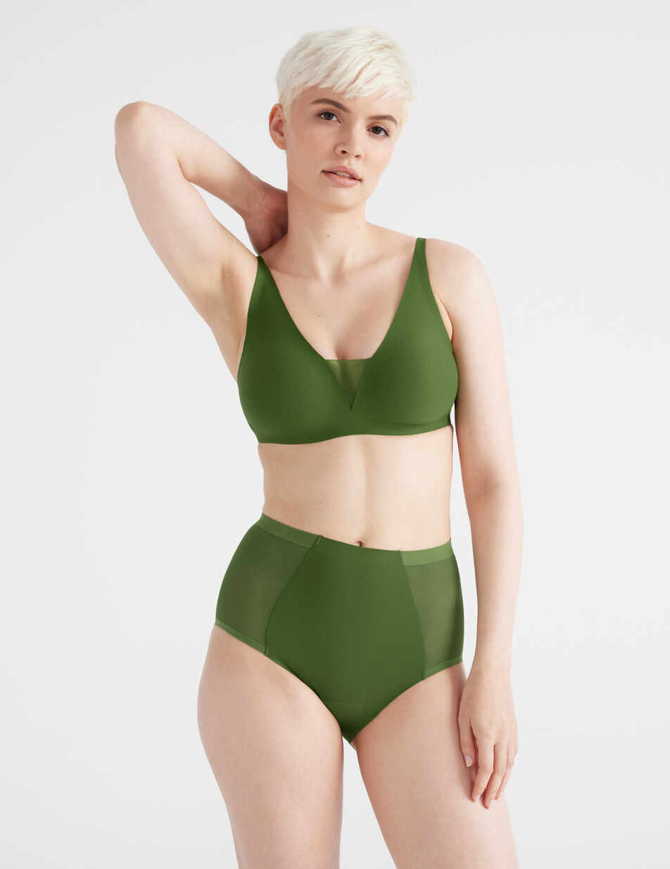 Light Leakproof No-Show Mesh High Rise