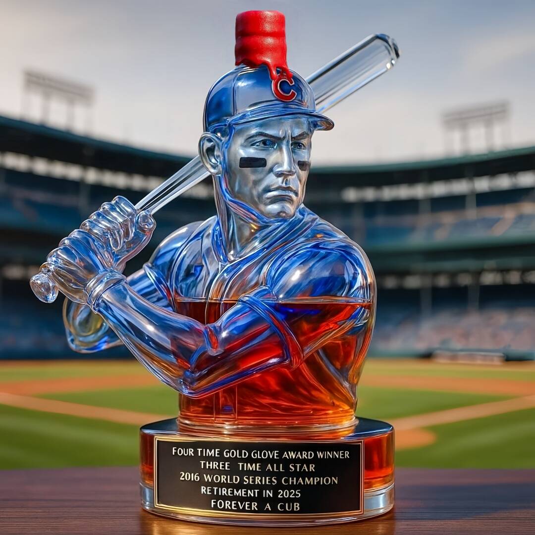 Anthony Rizzo's retirement limited edition whiskey bottle