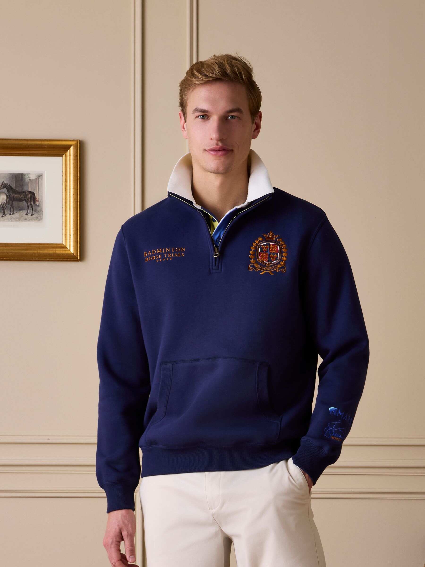 Official Badminton Navy Quarter Zip Sweatshirt
