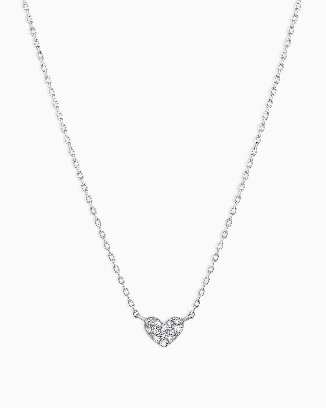 Diamond Pavé Mini Heart Necklace