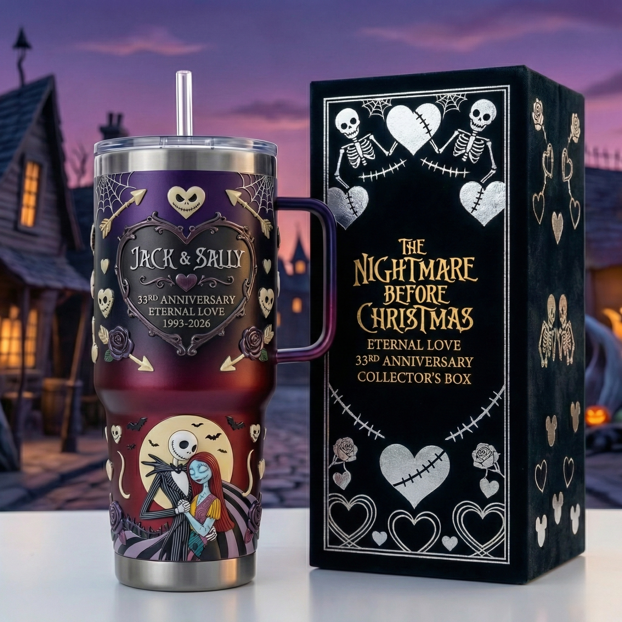 The Nightmare Before Christmas 33rd Anniversary Valentine's Day Limited Edition Tumbler