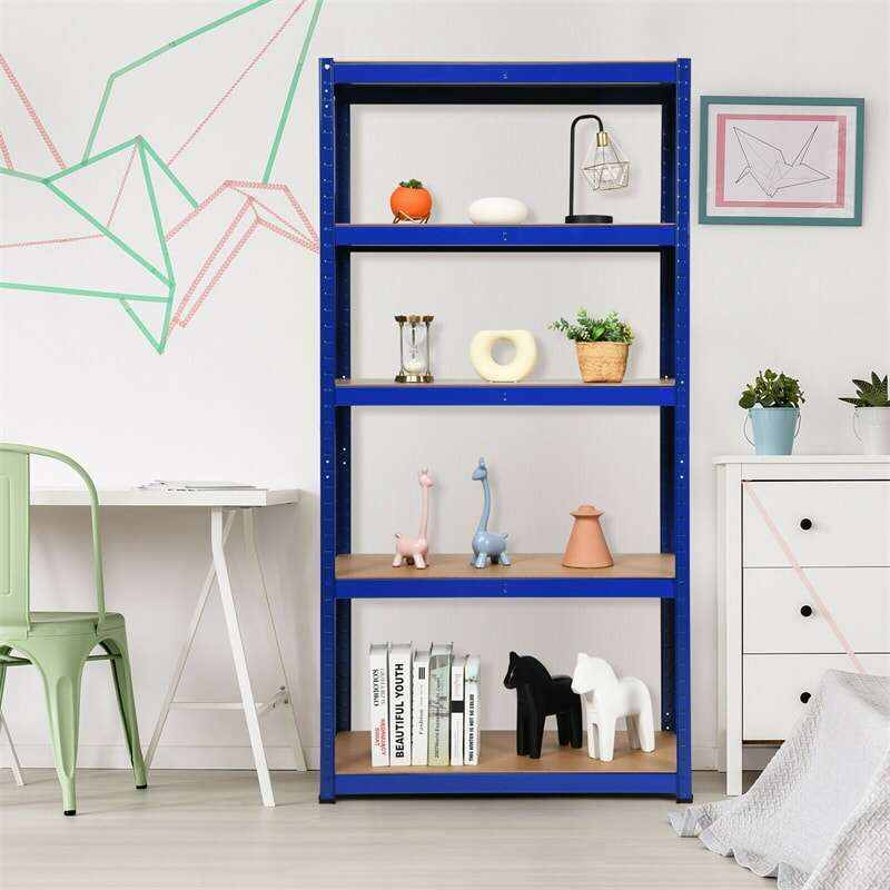 72 Inch 5-Shelf Steel Garage Storage Rack Display Stand with Adjustable Shelves