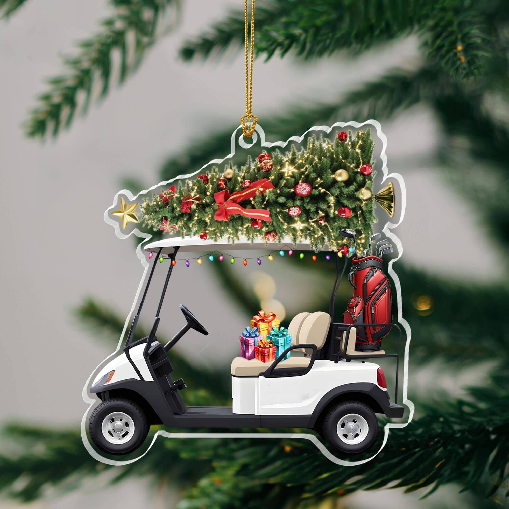 ⛳Golf Cart Christmas Ornament