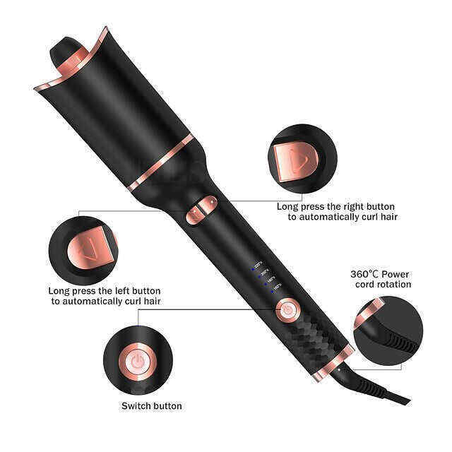 Automatic Hair Air Curler Quick Curling Iron Curls Hair Waver Tongs Rotating Hair Curling Wand Hair Waver Professional Ceramic Wave Styer Tools
