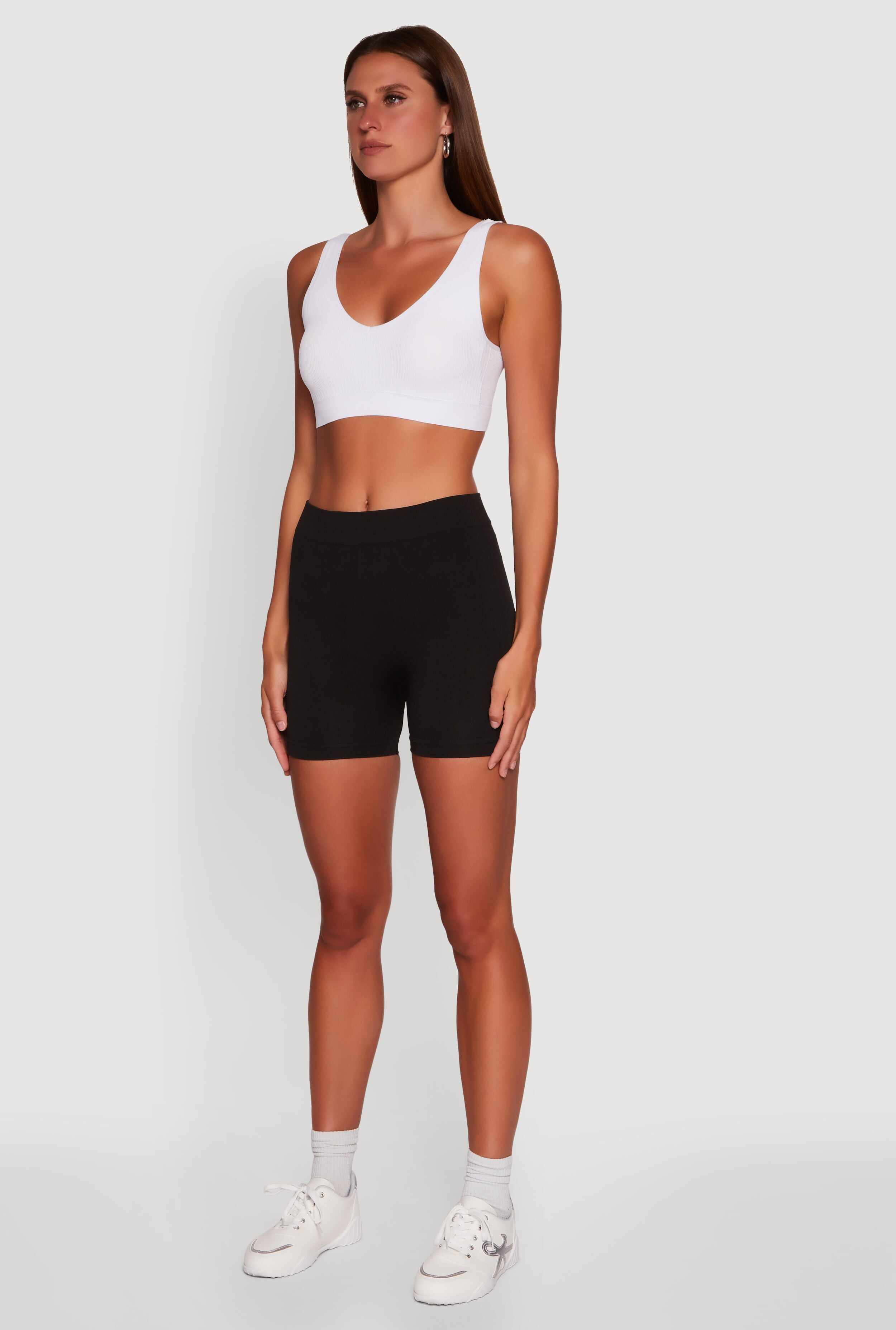 High Waisted Seamless Biker Shorts