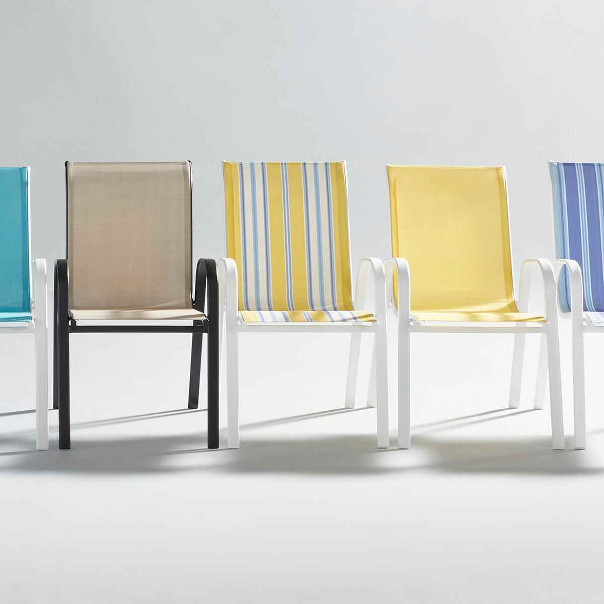 Stackable Sling Patio Chair, Grey