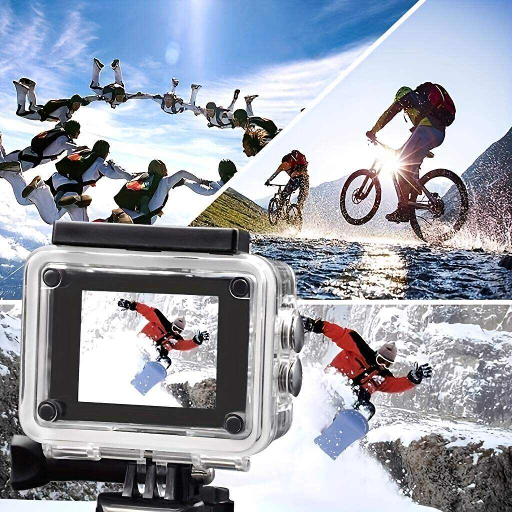 Action Camera (Built In 900 MA Battery) Action Camera Ultra HD Underwater Camera 140 Degree Wide-angle Lens 1181.1 Inch Waterproof Action Camera WIFI Camera For Thanksgiving Christmas (two Options: With Card And Without Card)