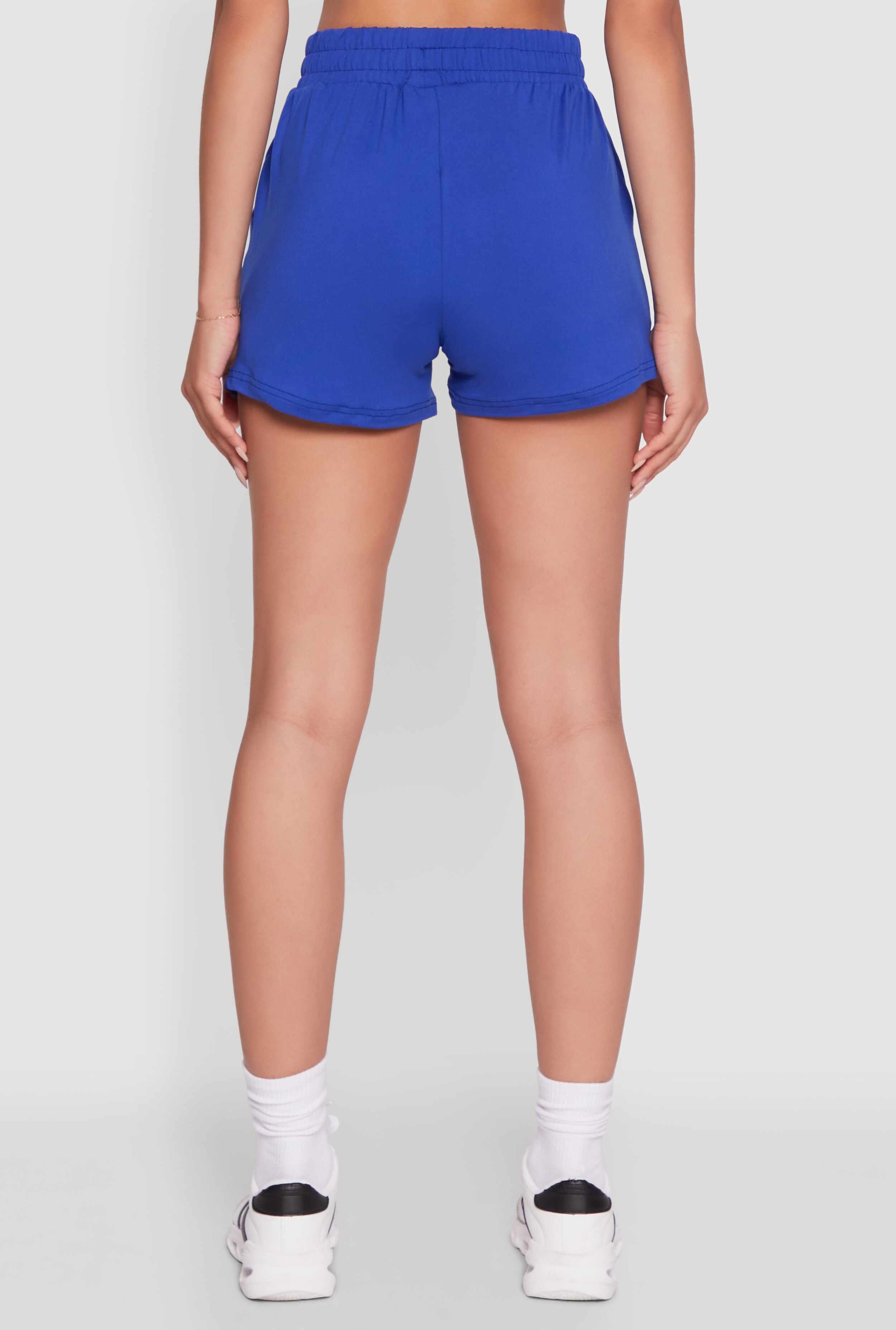 High Waisted American Flag Heart Graphic Shorts