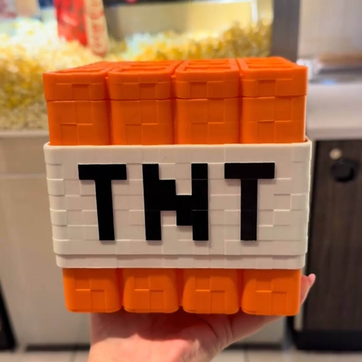 A Minecraft Movie TNT Popcorn Bucket