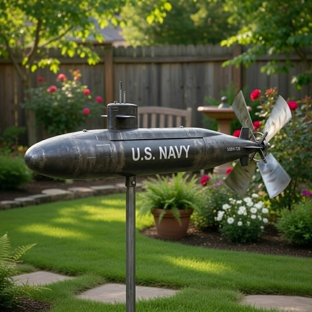 ⚓ Navy Submarine Wind Spinner