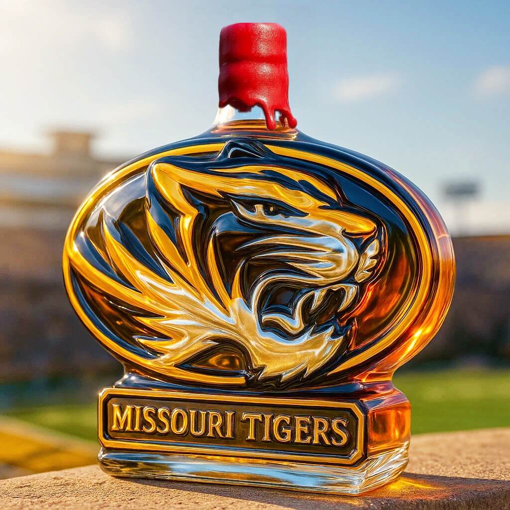 Missouri Tigers Whiskey Bottle