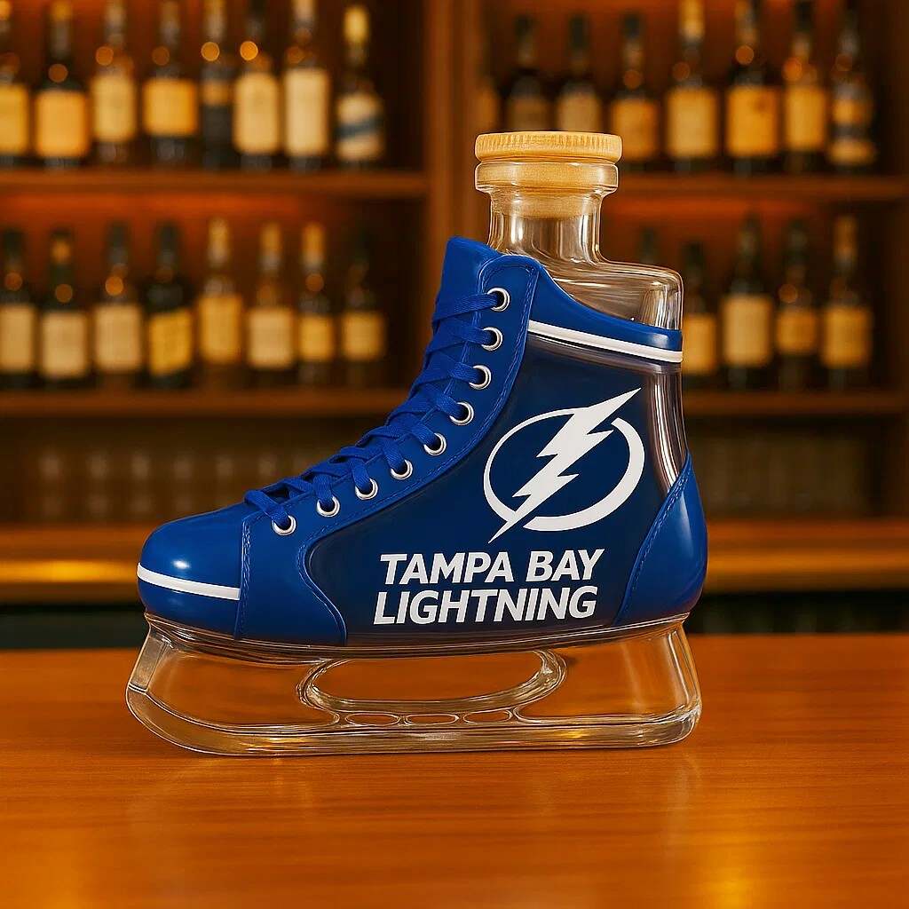Ice Hockey Team Shoes Wine Bottle
