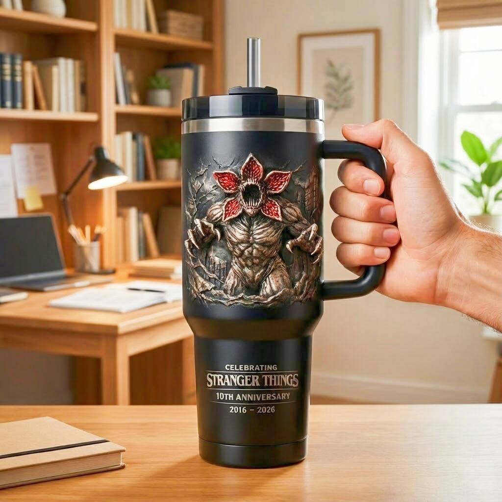Stranger Things 10th Anniversary Commemorative Cup Tumbler