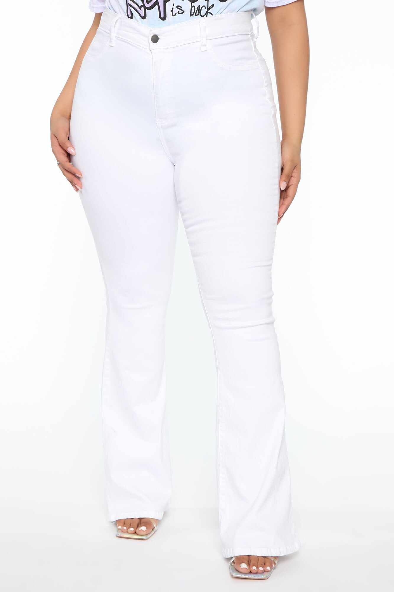 Deep In My Soul Flare Jeans - White
