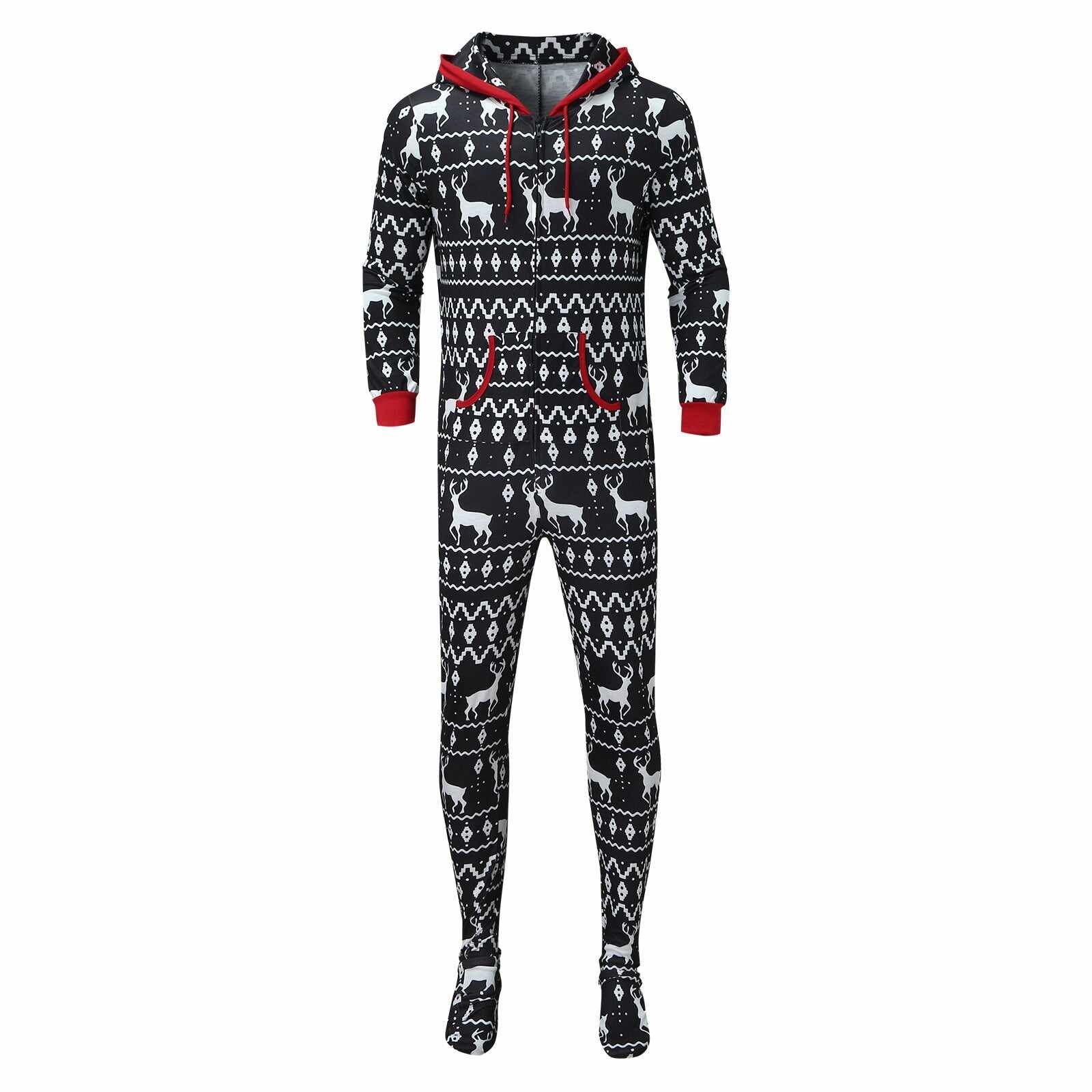 Family Christmas Matching One-Piece Pullover Pajama Set