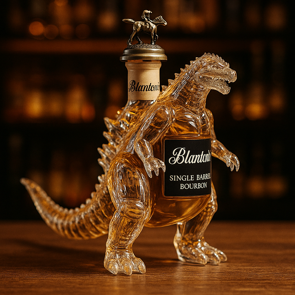 Godzilla Whiskey Bottle