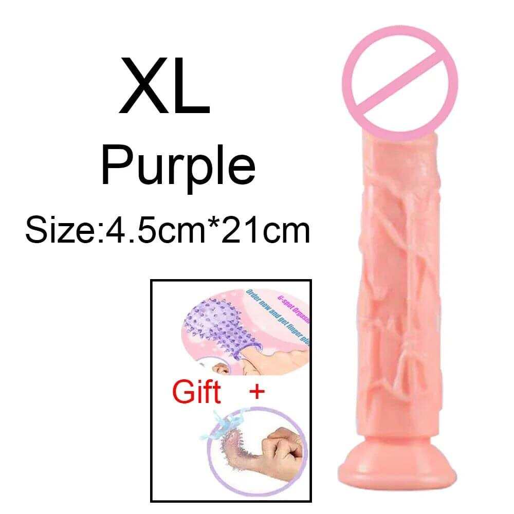 Transparent Jelly Dildo – Large Suction Cup Dildo in 5 Colors for Anal & Vaginal Play