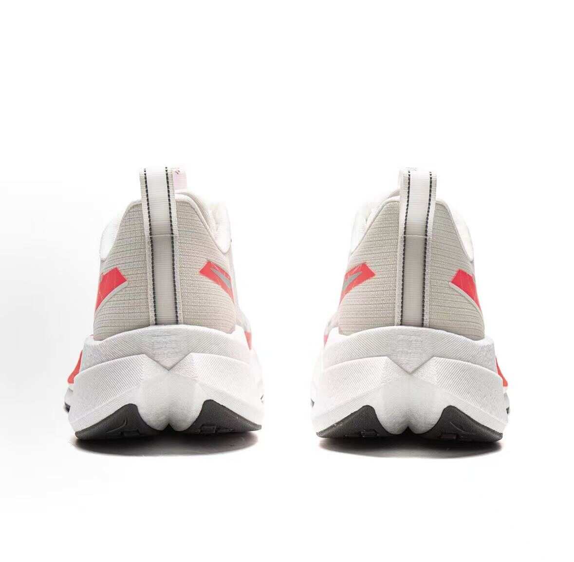 Lightweight Breathable Running Sneakers - White/Red Colorway
