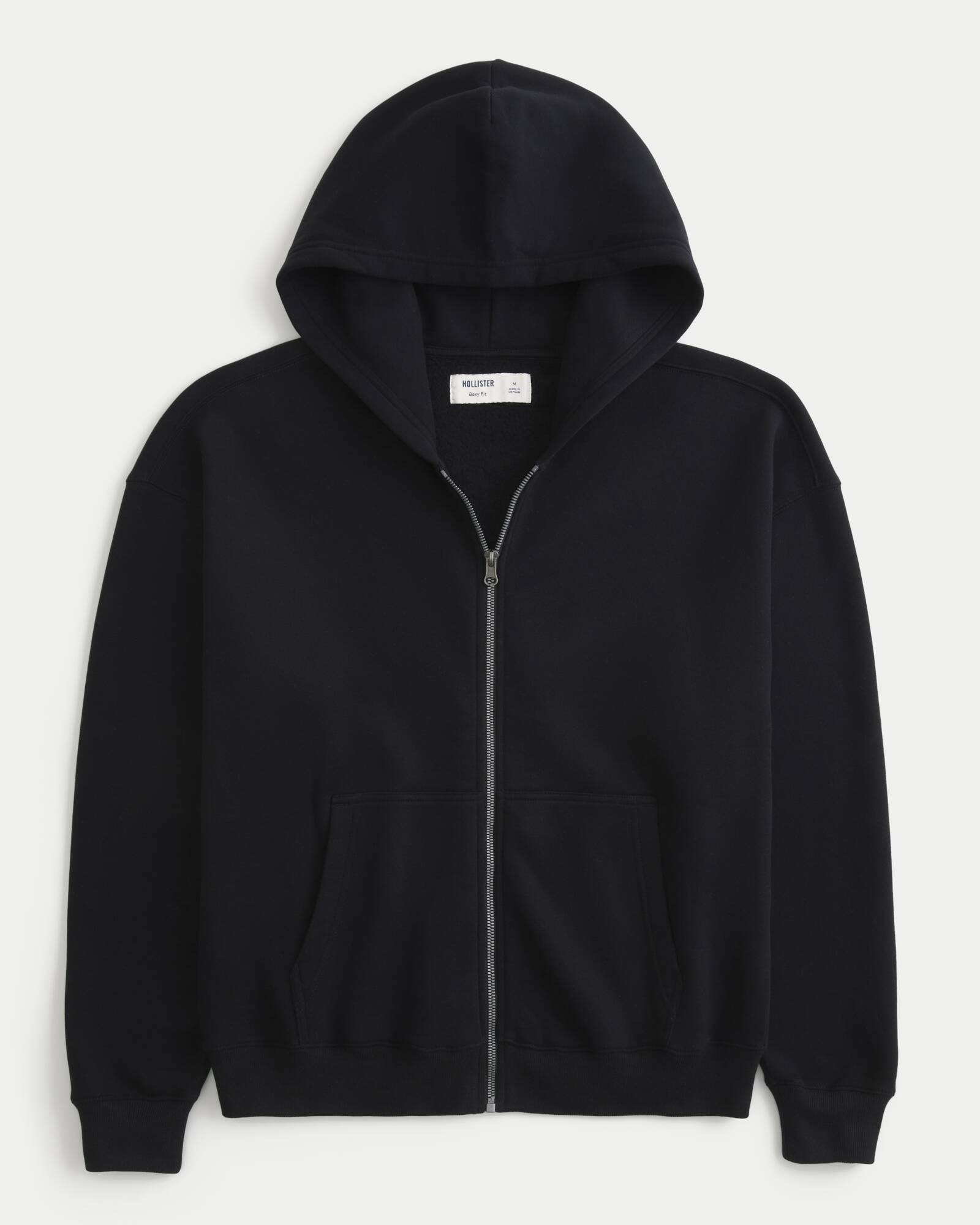 Boxy Camo Zip-Up Hoodie