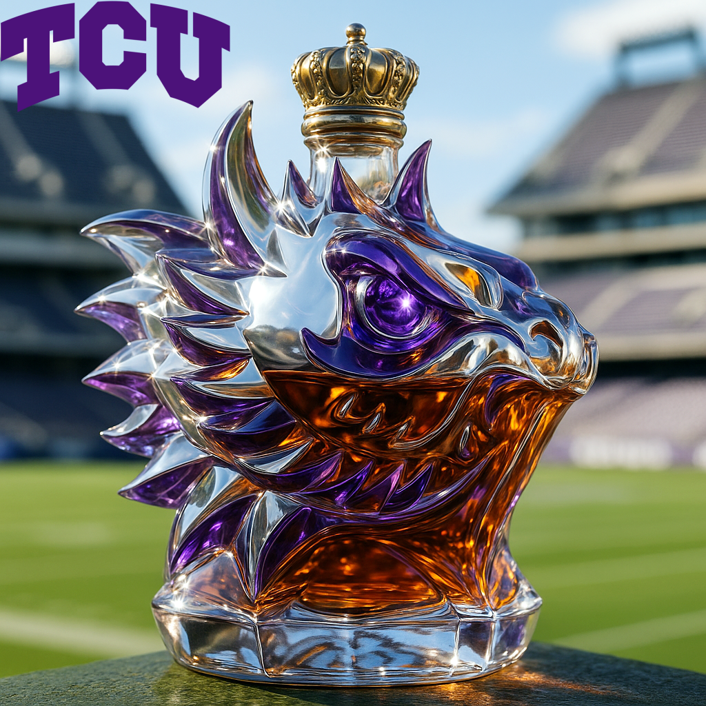 TCU Horned Frogs  Whiskey Bottle