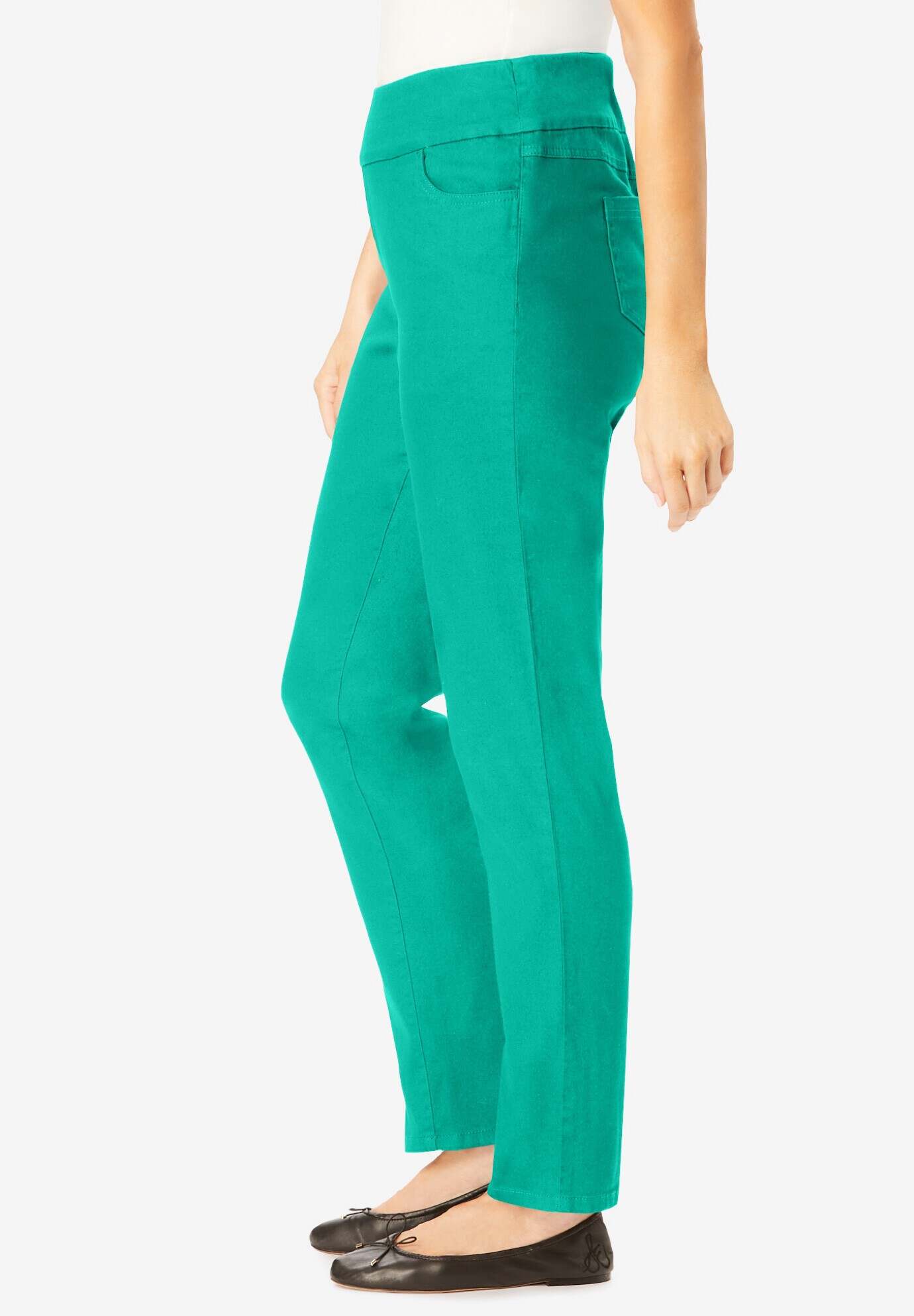 Flex-Fit Pull-On Straight-Leg Jean