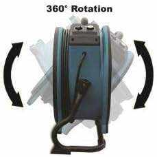 XPOWER X-47ATR 1/3 HP Sealed Motor Axial Air Mover Fan - with Variable Speed Control, 3 Hour Timer - Blue (6 Fans)