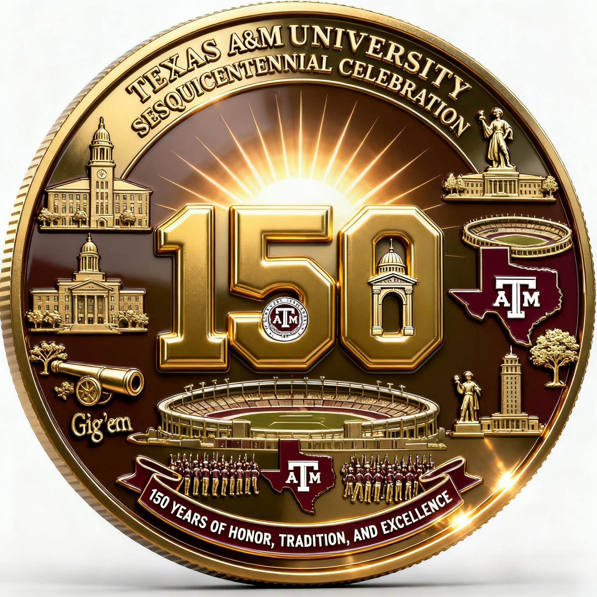 Texas A&M 150th Legacy Coin