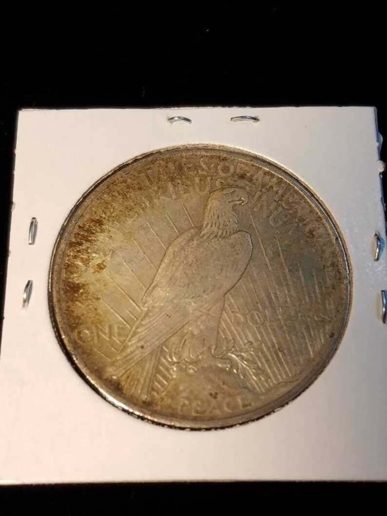 1924  Silver Peace Dollar AU  ! Lot# 358