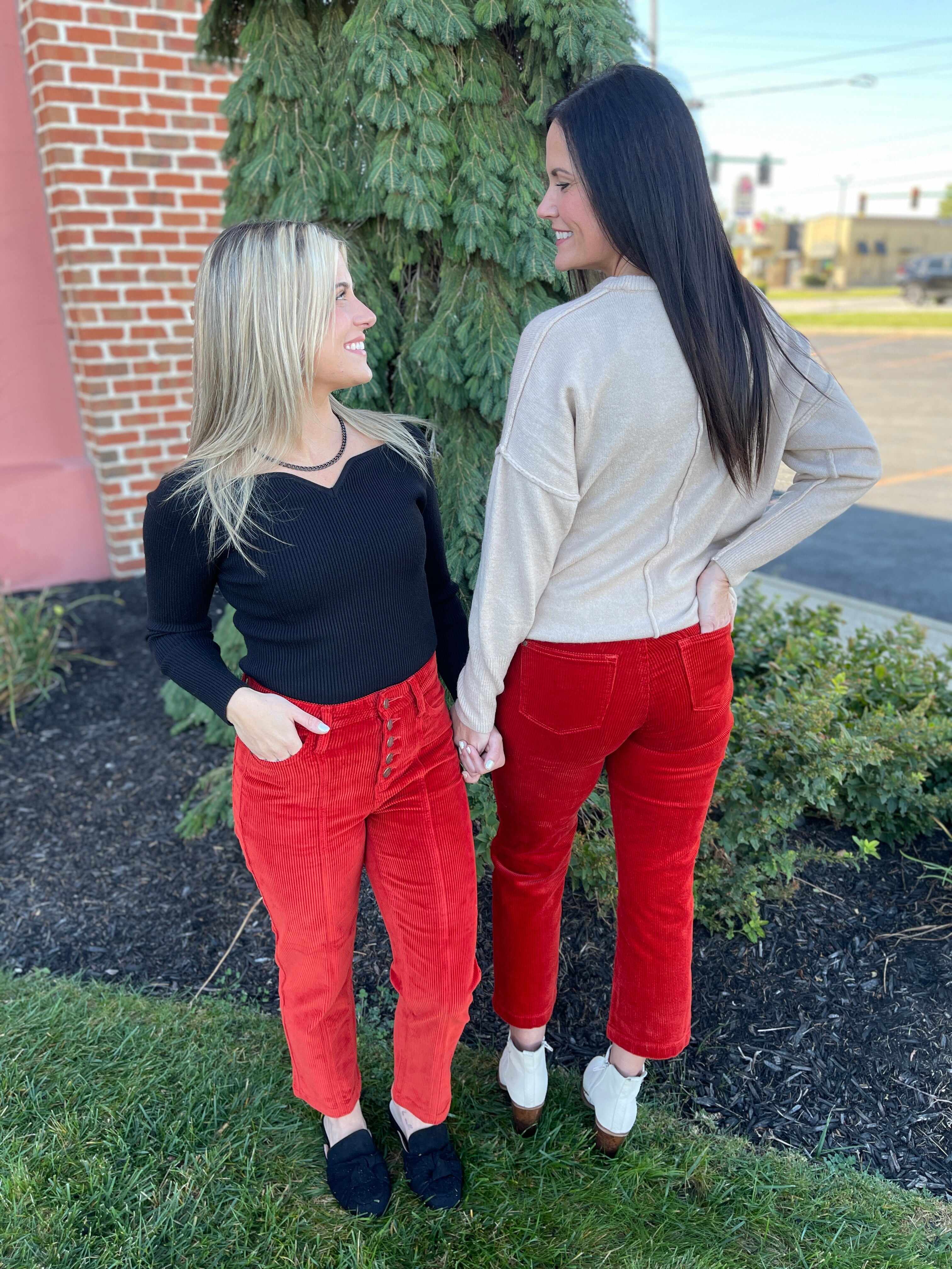 Plus/Reg Spice Up Your Life Corduroy Pants