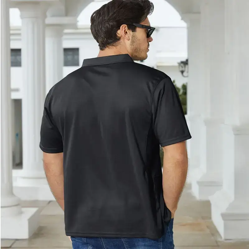 Men's Polo Shirt Quick Dry Performance Short Sleeve